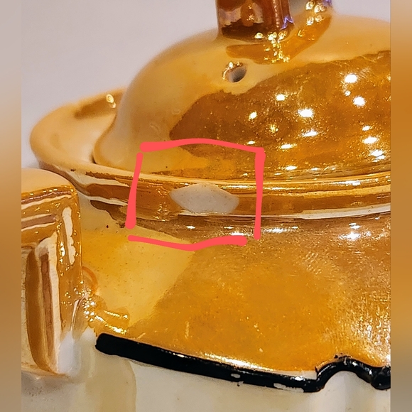 Small tea set 1960's Royal Nippon porcelain vintage Japanese orange luster - Picture 16 of 16